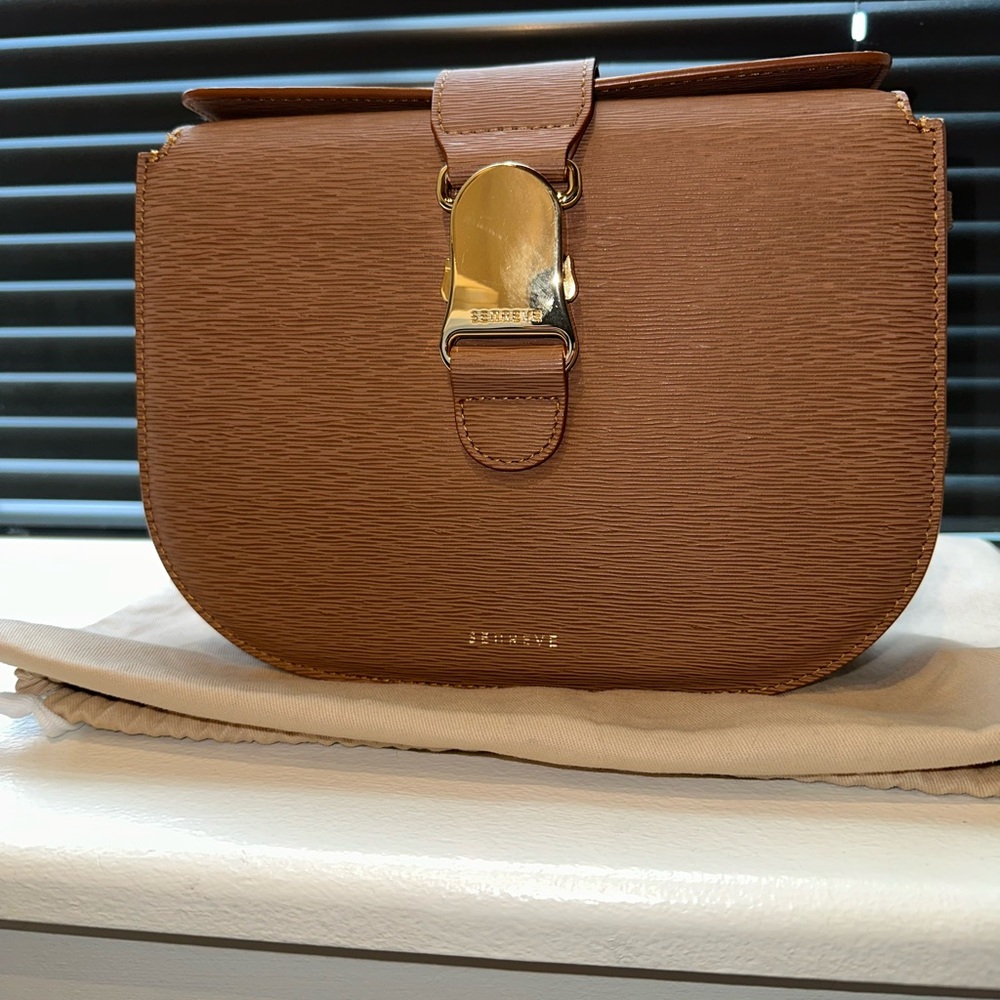 Senreve Cadence Brown Crossbody Bag with Gold Hardware